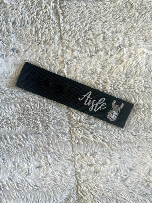 GREY - Made to order luggage tag - Aisle Donkey small strap